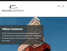 Tablet Screenshot of millioncontainers.com